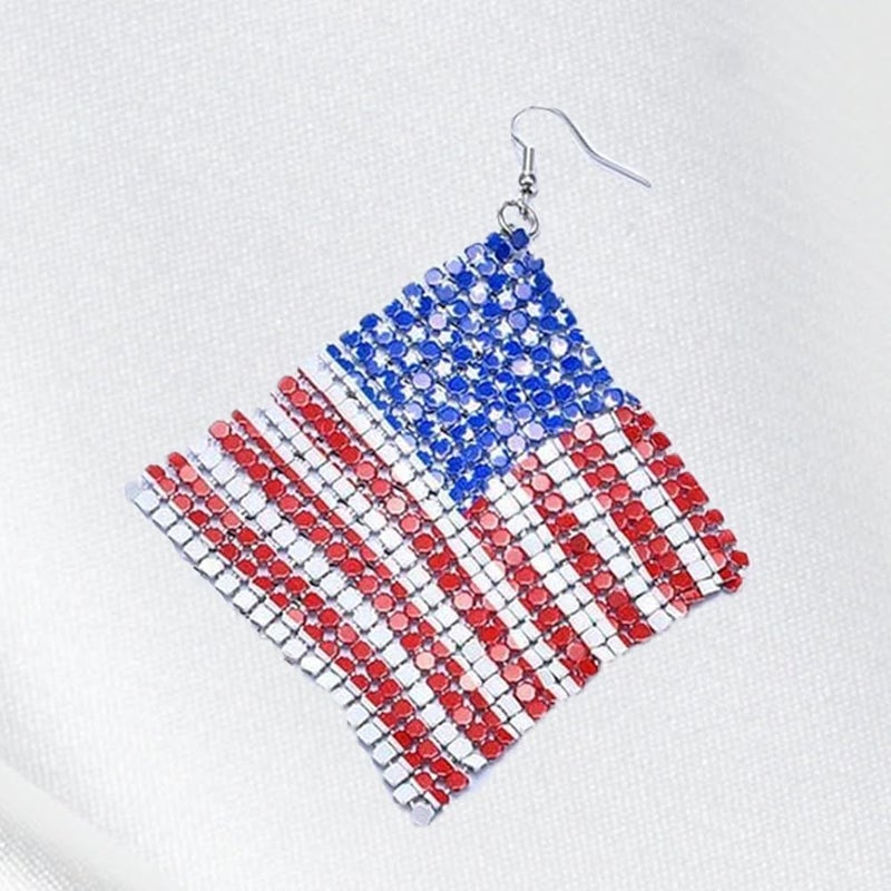 ecozran Halloween, Christmas, 4th of July Patriotic Earrings, Holiday Earrings Independence Day Stud Dangle Drop Earrings Hook Fashion Jewelry Gift for Women - Image 3
